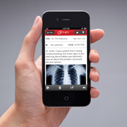 DocBookMD screen shot with hand