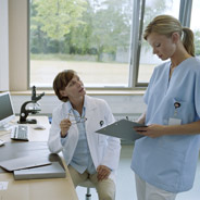 Physician and nurse