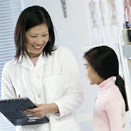 Doctor, patient, tablet
