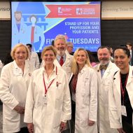 A group of doctors at First Tuesdays