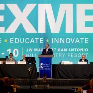 Physician at a podium during TexMed conference
