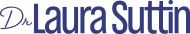 Dr Laura Suttin's name in blue on a white backgroupd
